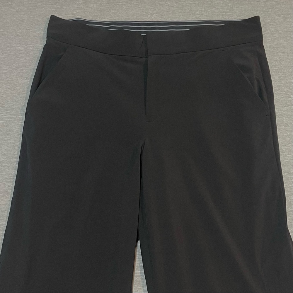 Athleta Tribeca Crop Pants Black Size 6 Wide Leg Travel Workwear Stretch - Picture 5 of 15